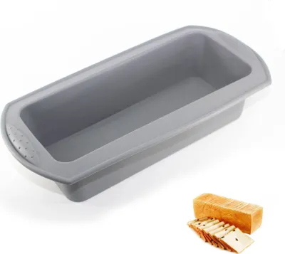 Produktbild von Silikon Brot Laib Pfanne Kuchenform Antihaft Hausgemachte Laib Brot Toast Form Küchen Zubehör Gebäck Werkzeug, grau, Silikon