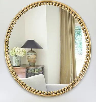 Produktbild von Casa Padrino Luxus Wandspiegel Gold Ø 107 cm - Runder Wohnzimmer Spiegel mit Metallrahmen - Schlafzimmer Spiegel - Badezimmer Spiegel - Garderoben Spiegel - Luxus Kollektion