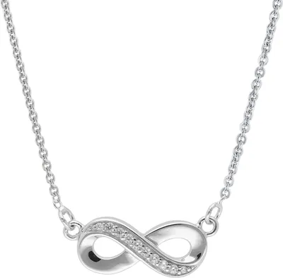 trendor 68365 Damen-Kette 925 Silber Collier Unendlichkeit 1