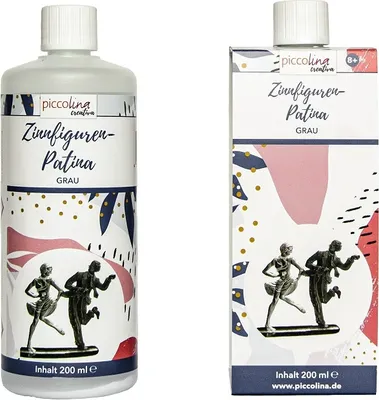 Two containers of "Zinnfiguren-Patina grau" by piccolina.