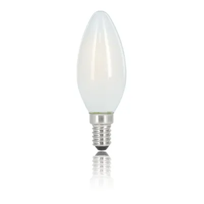 Produktbild von XAVAX LED-Filament, E14, 470lm ersetzt 40W, Kerzenlampe, Matt, Warmweiß, 2 Stück (00112706)