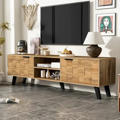 Obrázok produktu pre Moderný TV stolík – TV lowboard – do obývacej izby – s úložným priestorom – na montáž – TV skriňa