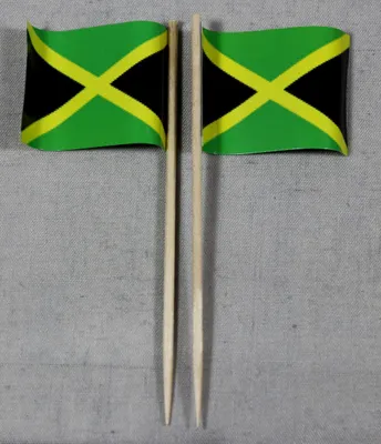 Produktbild von Party-Picker Flagge Jamaika Papierfähnchen in Spitzenqualität 25 Stück Beutel Jamaica