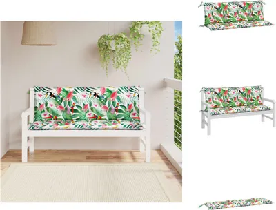 Immagine prodotto di vidaXL Cuscini per panca da giardino 2 pz. Tessuto multicolore 150x50x7 cm - Cuscino di seduta
