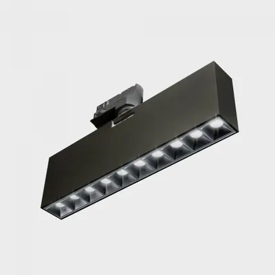 Image de KOHL LIGHTING NSES Spot sur rail 270 x 34,5 mm noir 20 W 45° CRI 90 4000 K non gradable