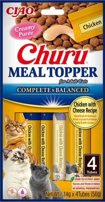 Obrázek produktu pro Churu Cat Meal Topper Chicken with Cheese Recipe 4x14g