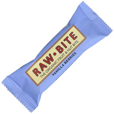 Productafbeelding van RAWBITE, biologische fruit- en notenbites, vanille-bessen, biologisch, 50g
