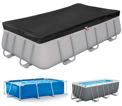 Produktbild von Poolabdeckung Rechteckig 305x205cm 420D Oxford Reißfest für INTEX BESTWAY Pools