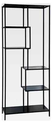 Produktbild von KELA Metallregal 6 Ebenen Küchenregal Badregal schmal stehend im Industrial Style Schwarz