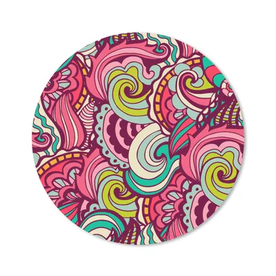 Produktbild von MuchoWow® Mauspad Mousepad Blumen - Blätter - Regenbogen - Design 30x30 cm - Mousepads - Maus Mat - Pad - Mausunterlage - Tischunterlage - Schreibtischmatten