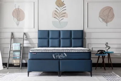 Produktbild von Royal Art Bett Set, Liegefläche:180x200, Produkt:Bett Set (mit Matratze), Farbe:Blau