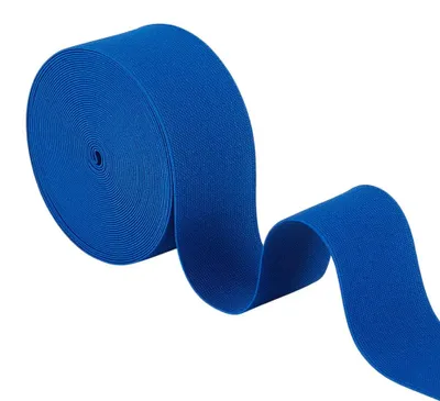 Produktbild von Elastisches Nähband - 50 mm breites flaches Gummiband aus Polyester - Zum Nähen von Kleiderbünden und Hosenbünden - Königsblau 8 m