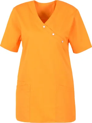 Produktbild von beb MEDIZIN/PFLEGE Damen KASACK Kurzarm V-Neck Baumwollmix Orange L