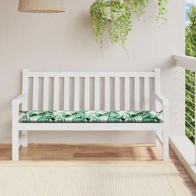 Produktbild von vidaXL Bankpolster Oxford-Stoff Blattmuster 200 x 50 x 3 cm