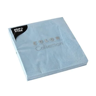 Produktbild von PAPSTAR Servietten 320 x 320 mm 3-lagig hellblau 20 Stück