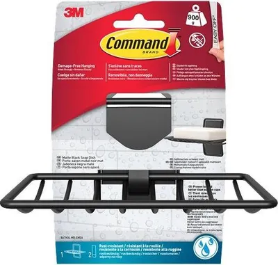Immagine prodotto di BATH34-MB Command Portasapone da bagno nero opaco WI2961 (Taglia unica) (Un colore)