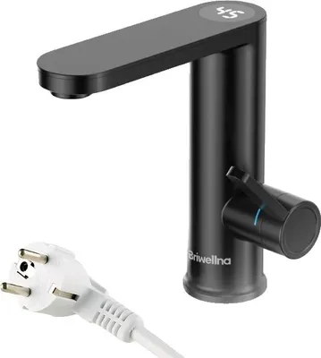 Obrázok produktu pre Vodovodná batéria s ohrievačom vody, prietokový ohrev, digitálna regulácia teploty, matná čierna, EÚ