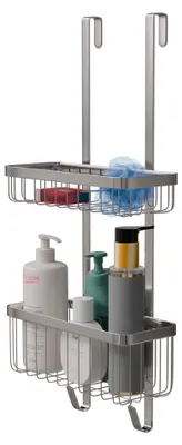 Image de Porte-savon suspendu avec 2 étagères pour salle de bain