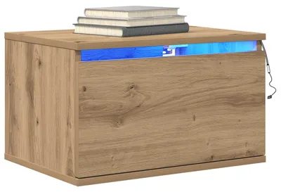 Produktbild von vidaXL Wandmontiertes Nachttischchen 2 pcs Artisan-Eiche Holzwerkstoff