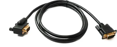 Immagine prodotto di Cavo D Sub15, lunghezza 150 cm, connettori HD VGA a 15 pin, tipo maschio-maschio, angolo retto a sinistra | Sistema-S