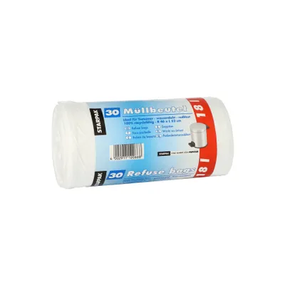 Obrázok produktu pre Starpak 12066 vložka do koša - 18 litrov, LDPE, biela, 30 kusov