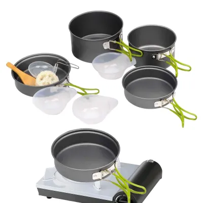 Obrázek produktu pro Kompaktní kempingová sada nádobí pro outdoorové aktivity
