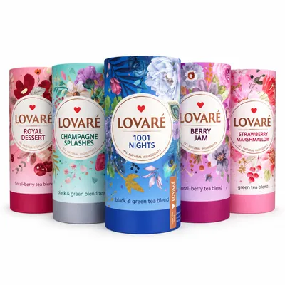 Produktbild von 5 St.x 80 g. Lovare Tee verschiedene Sorte, KI-generiertes Bild