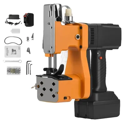 Immagine prodotto di Macchina da cucire industriale, design compatto, alimentata a batteria al litio, spina europea da 220V