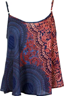 Produktbild von Trägertop, Sommertop, Damentop, Strandtop - Blau/pink, Viskose, Tops & T-Shirts