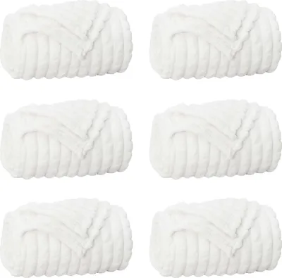 Produktbild von vidaXL Wohndecken 6 pcs Weiß 240 x 220 cm Fleece