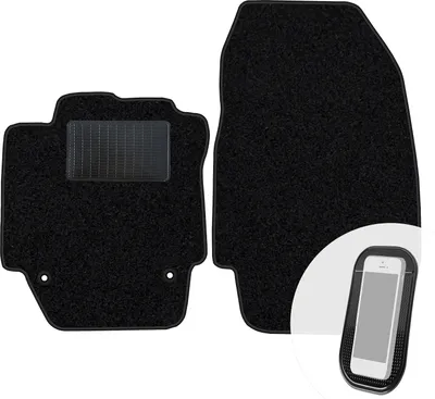 Produktbild von moto-MOLTICO Vorne Fußmatten Auto Velours Autoteppiche Schwarz Automatten Set 2-teilig passend für Renault Captur 2014-2019