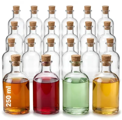 Produktbild von Omgoods – Set mit 24 Glasflaschen mit Korkverschluss