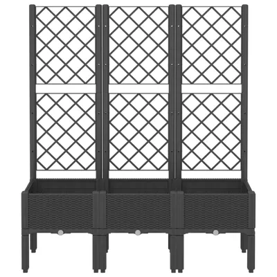 Produktbild von "im Sonderangebot"Pflanzkübel/Garten-Hochbeet - CLORIS - Pflanzkasten - mit Rankgitter Schwarz 120x40x142 cm PP - NeuMöbel6649723