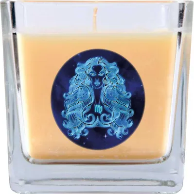Obrázok produktu pre HS Candle "Zverokruh" vonná sviečka vanilka v dóze na cukrovinky ( Panna ) - na výber z mnohých motívov, 190 g - doba horenia až 50 hodín - Panna