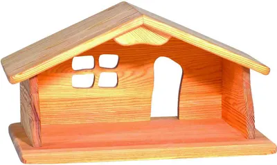 Produktbild von Ostheimer Puppenhaus aus massivem Erlen- oder Eschenholz, 54x35x30 cm, für Kinder ab 3 Jahren