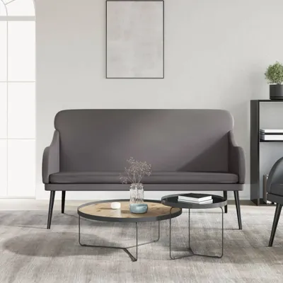 Produktbild von The Living Store Sitzbank Grau 110x76x80 cm Kunstleder