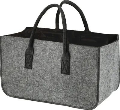 Produktbild von Filztasche Grau Kaminholztasche Henkeltasche  Tragetasche Filz