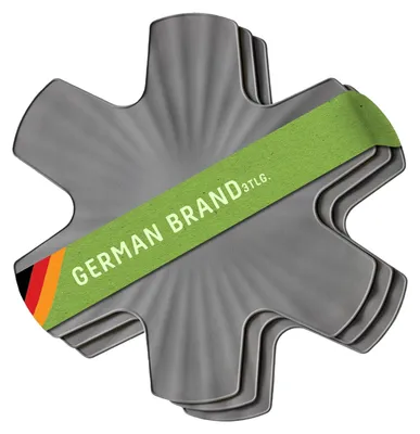 Pannenbeschermer Silikon 3er-Set 35 cm grau