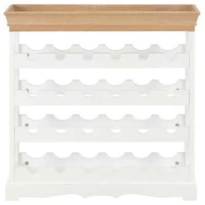 Produktbild von vidaXL Weinschrank Weiß 70 x 22,5 x 70,5 cm MDF
