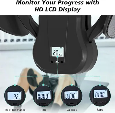 Beckenbodentrainer mit LCD-Display - Verstellbarer Widerstand bis 60 kg für Beckenbodentraining und Gesäßtraining