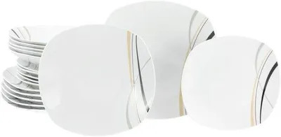Image de CreaTable, 24031, gamme Square City, lot de 18 pièces, porcelaine