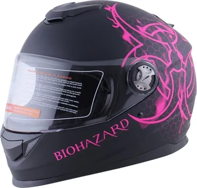 Produktbild von Integralhelm Helm Kinderhelm Motorradhelm Crosshelm BIOHAZARD pink Größe S