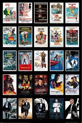 Produktbild von James Bond 007 - Poster - 25 Filme + 1 Packung tesa Powerstrips® - Inhalt 20 Stück