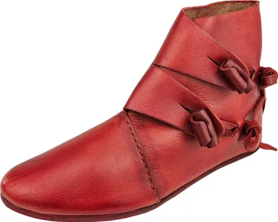 Produktbild von Wikinger Schuhe Typ Jorvik mit einfach genagelter Sohle Korduan-Rot Gr. 42
