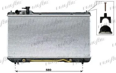 Produktbild von FRIGAIR 0115.3105 Kühler Wasserkühler Motorkühler für TOYOTA RAV 4 I (SXA1) RAV 4   (SXA1)