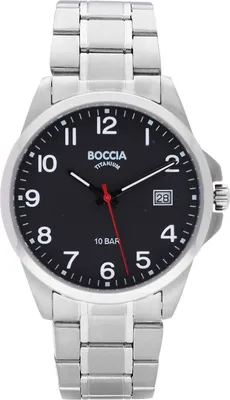 Boccia 3671-03 Herren-Armbanduhr Titan/Schwarz 1