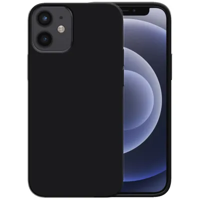 Produktbild von Smartphonica Silikonhülle für iPhone 12 Mini Hülle mit weicher Innenseite - Schwarz