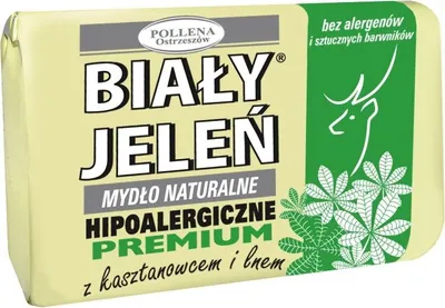 Obrázok produktu pre Biały Jeleń Mydło w Kostce z Kasztanowcem i Lnem 100 g