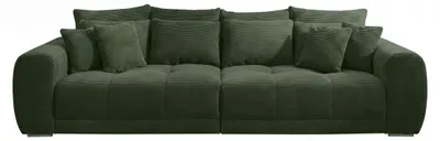 Produktbild von Big-Sofa XXL 306 cm Federkernpolsterung Lounge Couch mit Bezug Cordstoff in Grün / 15172