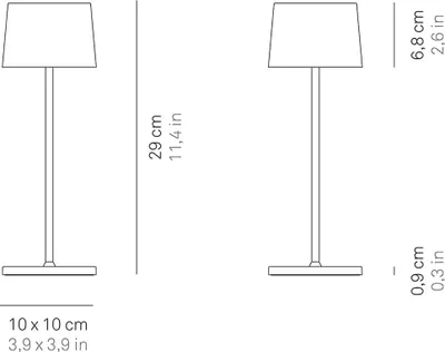Immagine prodotto di Zafferano - Lampada da Tavolo Ofelia Pro Sabbia Ricaricabile LED